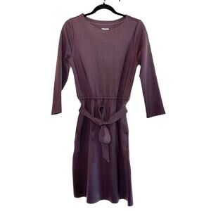 Duluth Trading Co. Plum Ponte Pro Knit 3/4 Sleeve Casual Dress Women's Small